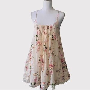 WILSTER NORDSTROM VICTORIAN FLORAL COTTON TUNIC TOP WITH POCKETS